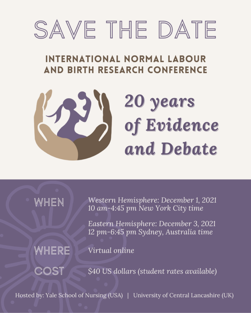 Save the Date International Normal Labour & Birth Research Conference